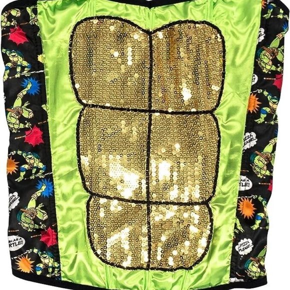 NWT Nickelodeon Teenage Mutant Ninja Turtles Corset Adult Cosplay Halloween - Picture 3 of 4